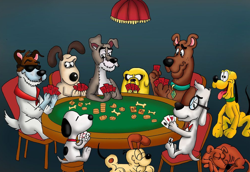 Dogs Playing Poker - Winning at life, winning at poker hands!