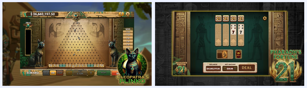 Cleopatra’s Plinko PLINKO SET IN EGYPT 7 STACK 21s AND DON’T GO BUST! Pharaoh’s Fortune  by TinyRex Games